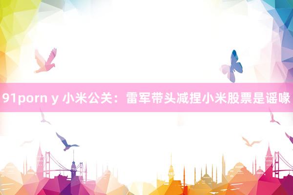 91porn y 小米公关：雷军带头减捏小米股票是谣喙
