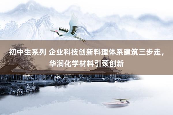 初中生系列 企业科技创新料理体系建筑三步走，华润化学材料引颈创新